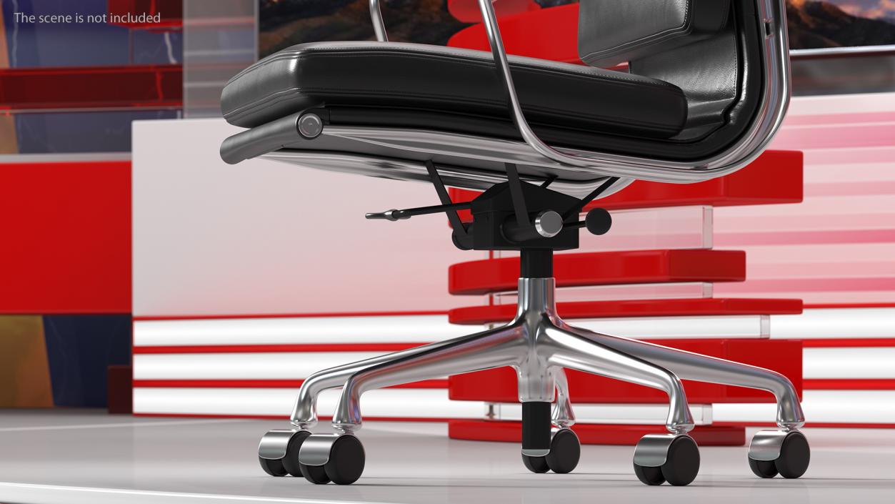 3D model Management Chair Black Leather