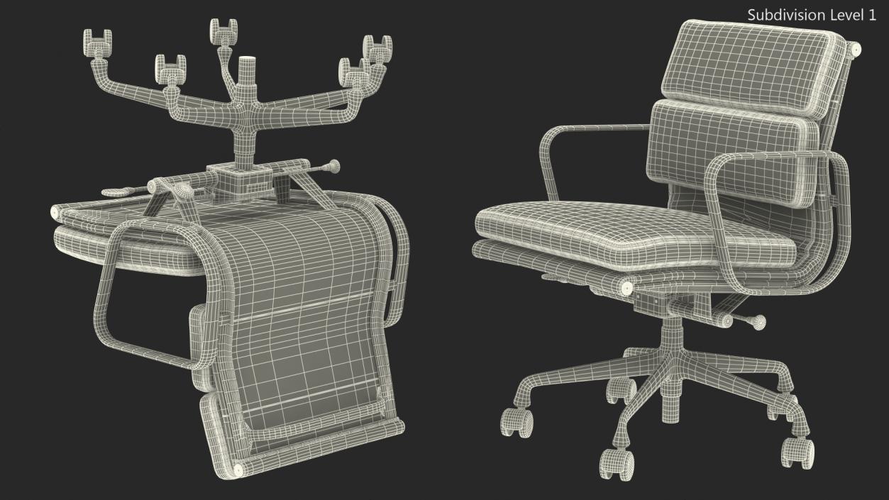 3D model Management Chair Black Leather