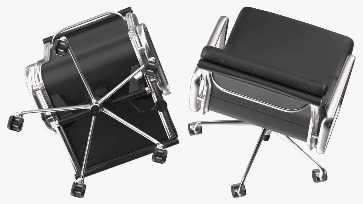 3D model Management Chair Black Leather