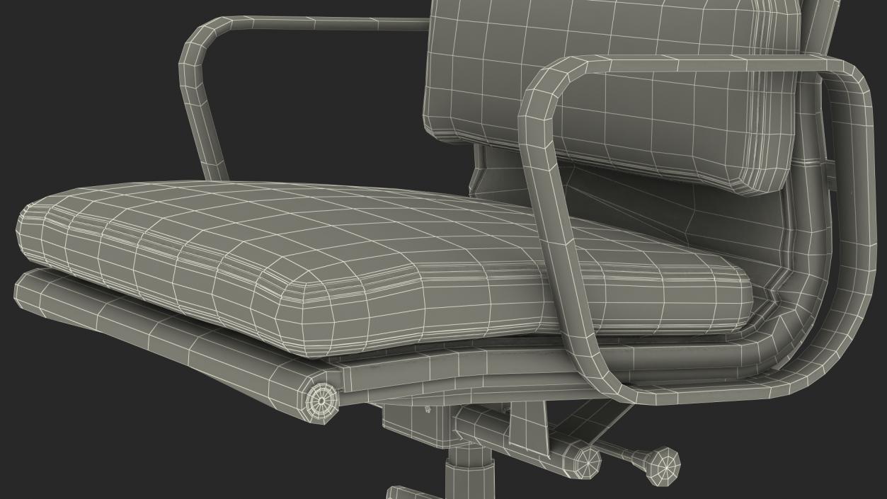 3D model Management Chair Black Leather