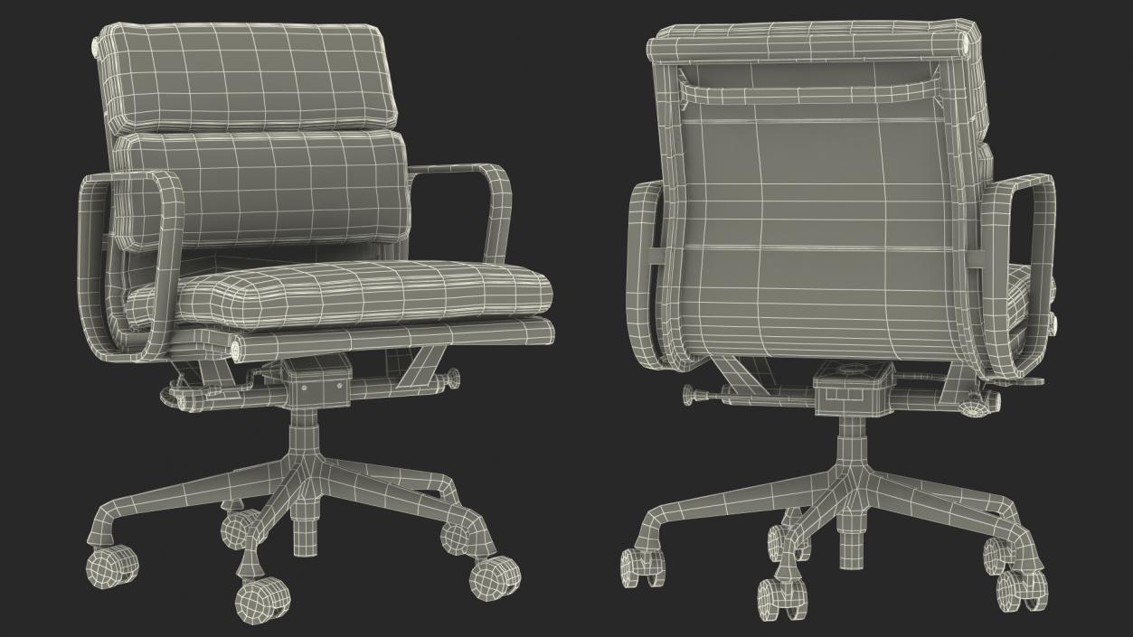 3D model Management Chair Black Leather