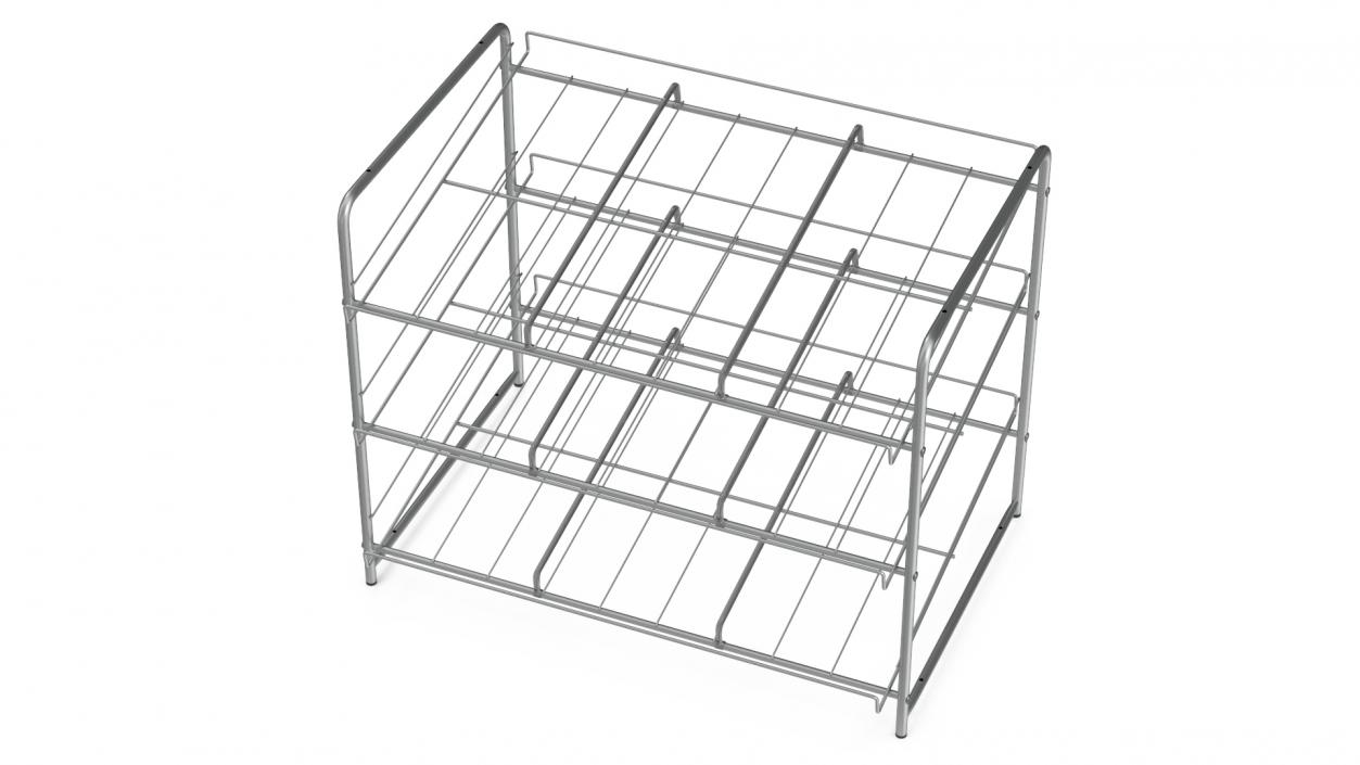 Can Rack Organizer 3 Tier Chrome 3D