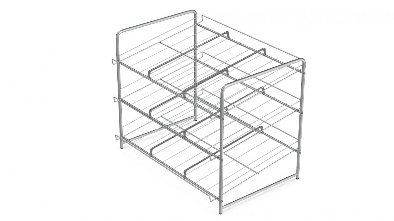 Can Rack Organizer 3 Tier Chrome 3D