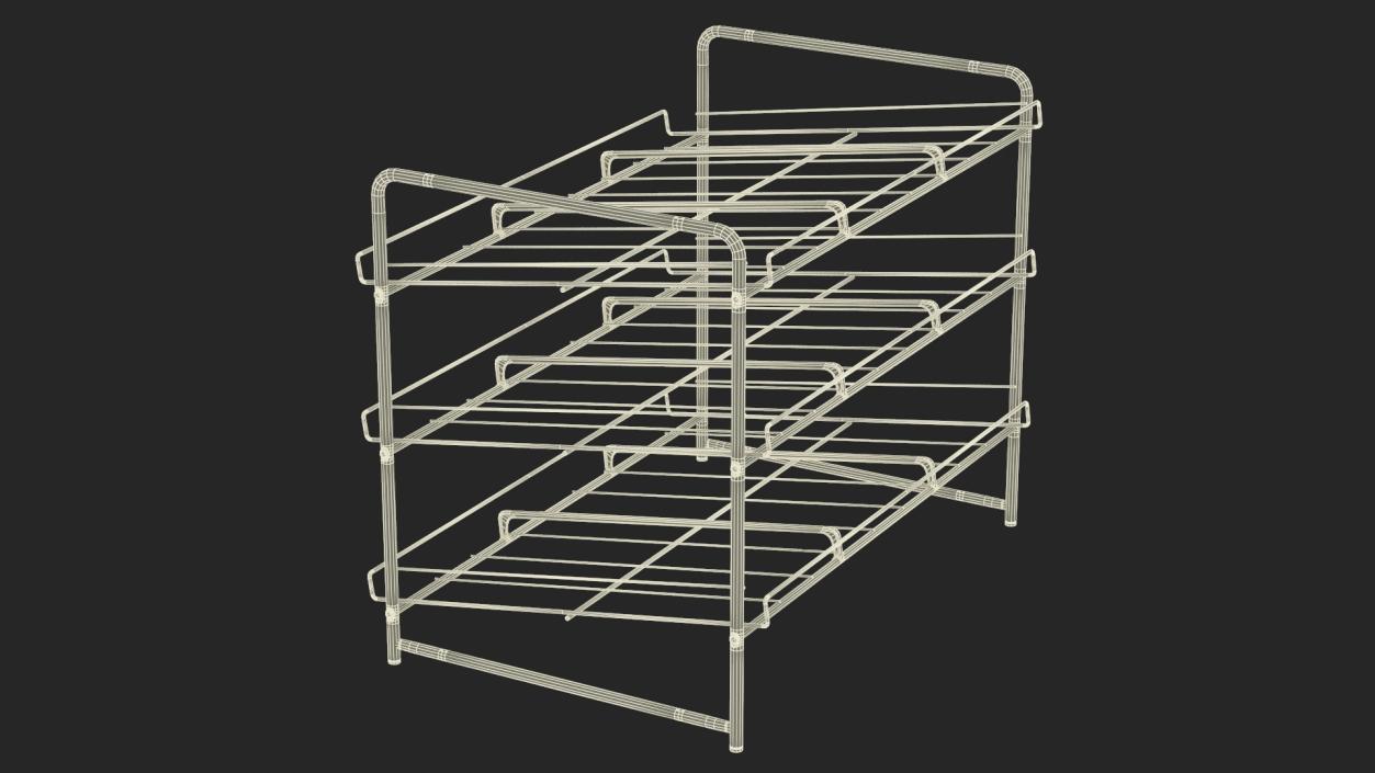 Can Rack Organizer 3 Tier Chrome 3D