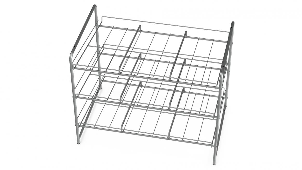 Can Rack Organizer 3 Tier Chrome 3D