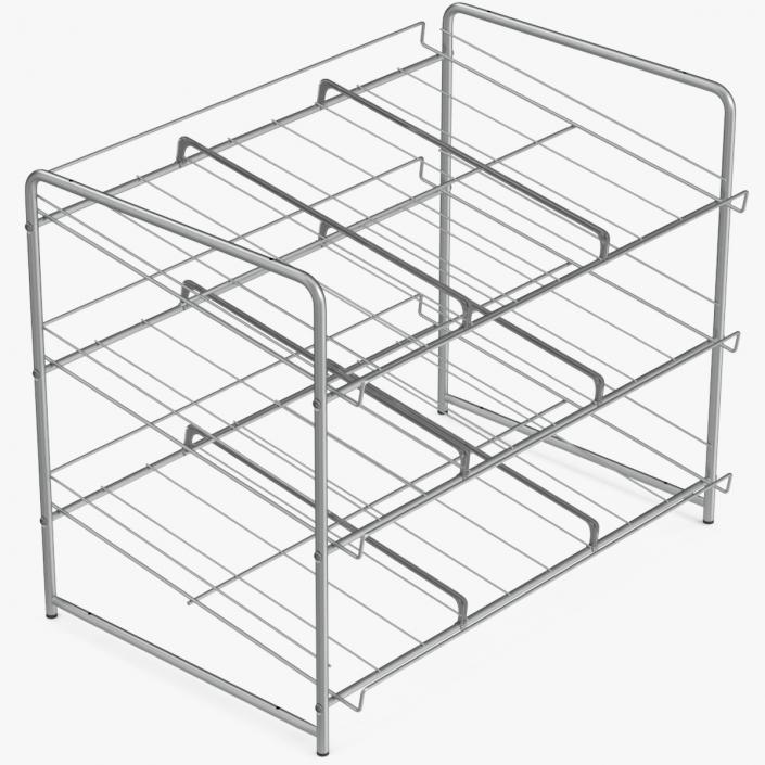 Can Rack Organizer 3 Tier Chrome 3D