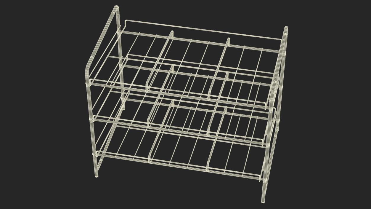 Can Rack Organizer 3 Tier Chrome 3D