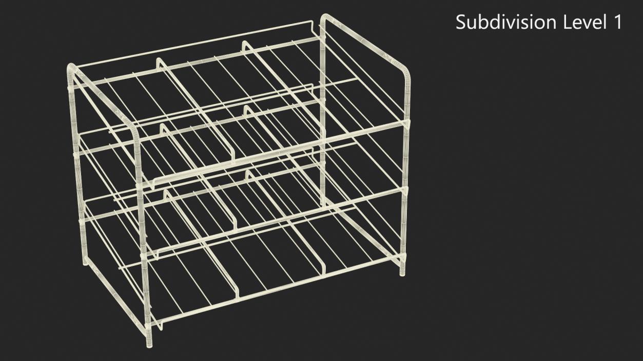 Can Rack Organizer 3 Tier Chrome 3D