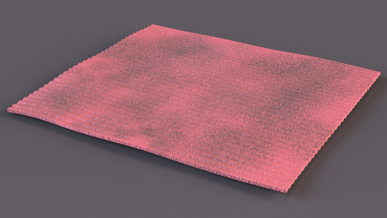 3D Old Dish Cloth Red model