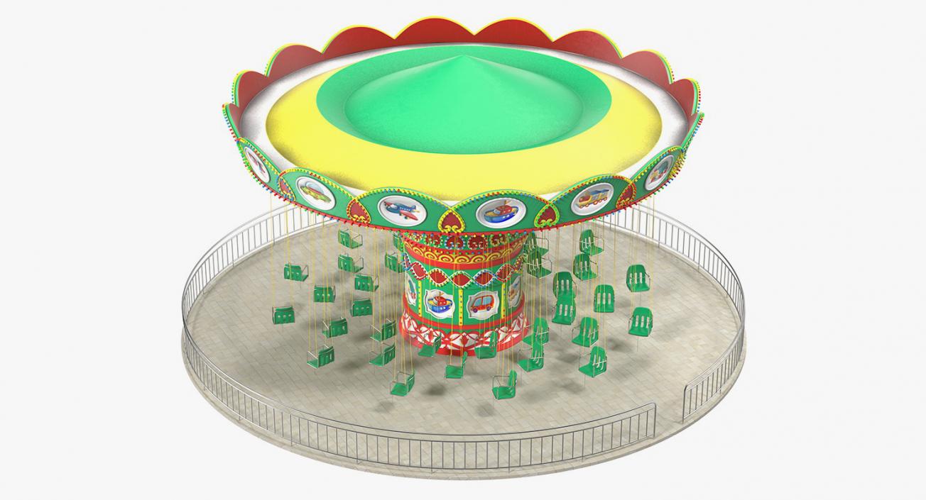 3D Rigged Amusement Park Rides Collection model