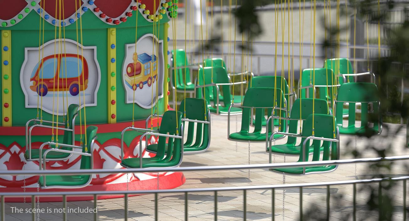 3D Rigged Amusement Park Rides Collection model