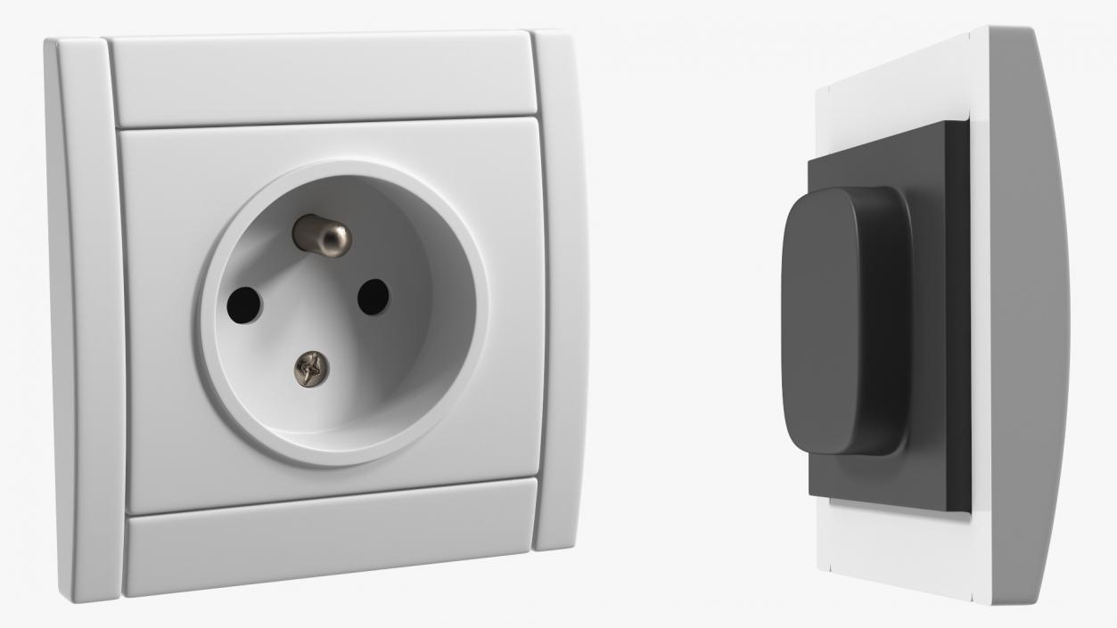 3D European Power Socket