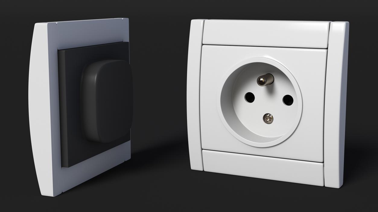 3D European Power Socket