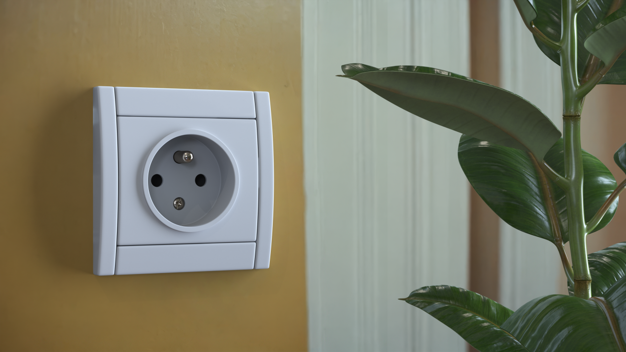 3D European Power Socket