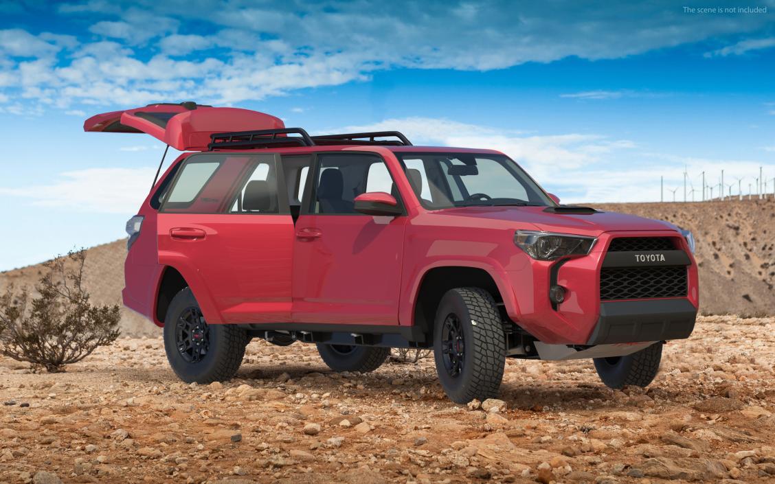 Toyota 4Runner TRD Pro Red Metallic 2021 Rigged 3D