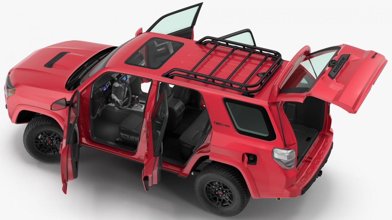 Toyota 4Runner TRD Pro Red Metallic 2021 Rigged 3D