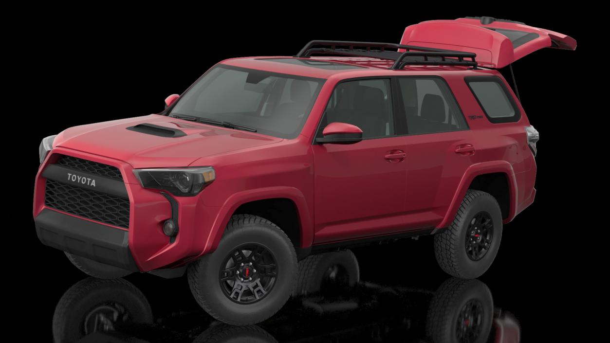 Toyota 4Runner TRD Pro Red Metallic 2021 Rigged 3D