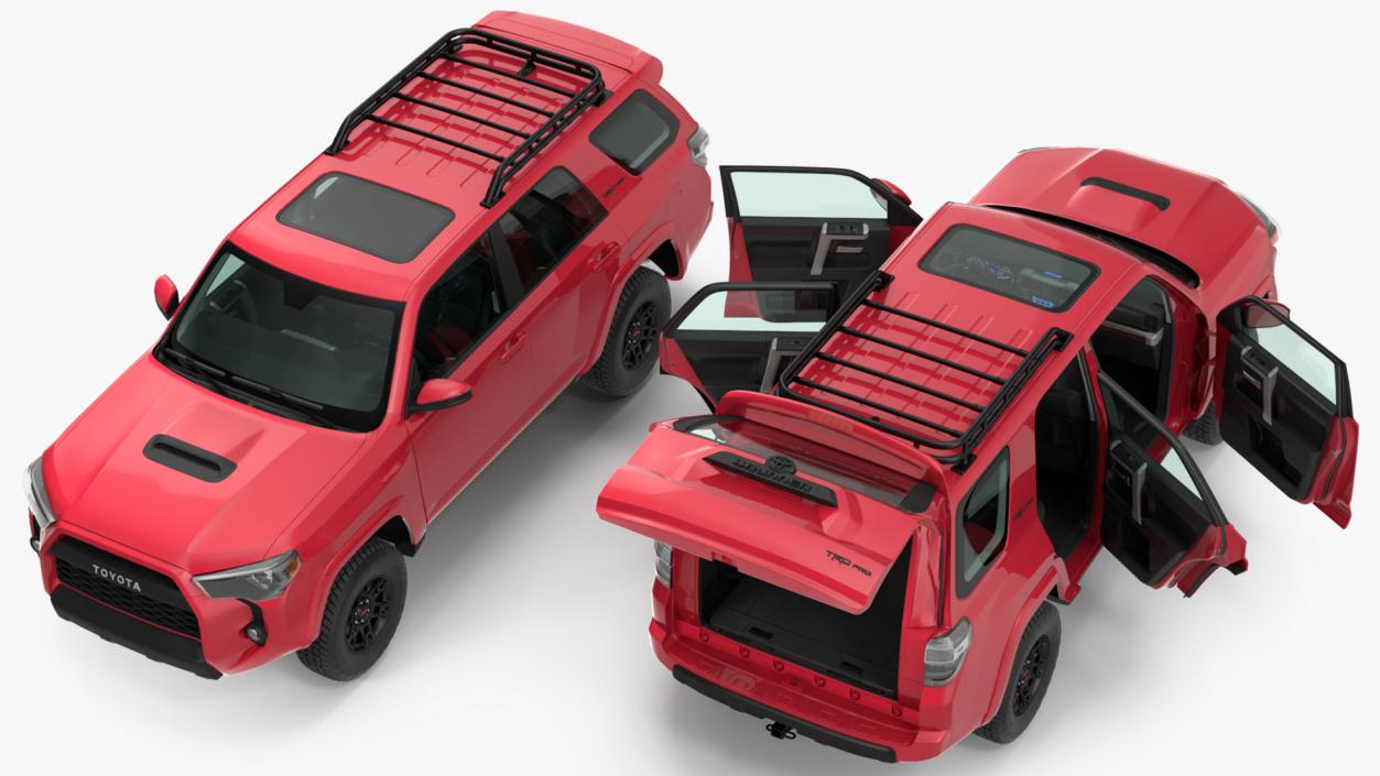 Toyota 4Runner TRD Pro Red Metallic 2021 Rigged 3D