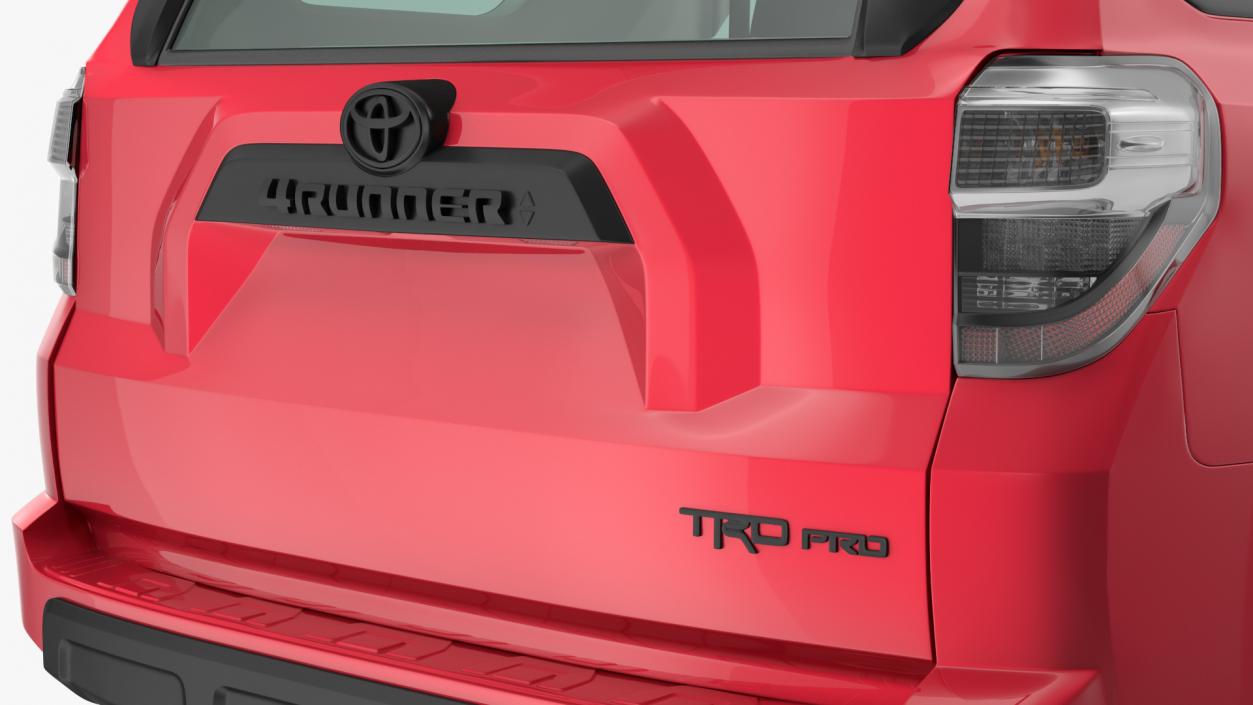 Toyota 4Runner TRD Pro Red Metallic 2021 Rigged 3D