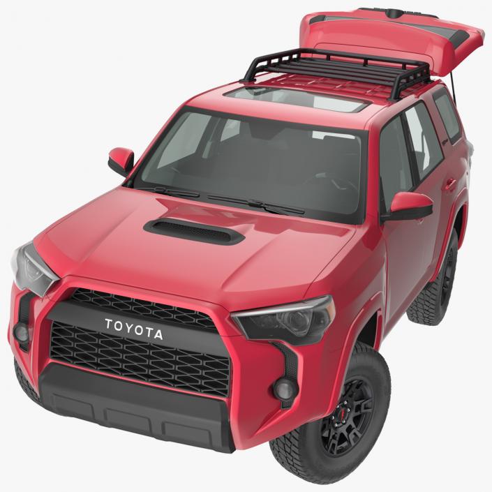 Toyota 4Runner TRD Pro Red Metallic 2021 Rigged 3D