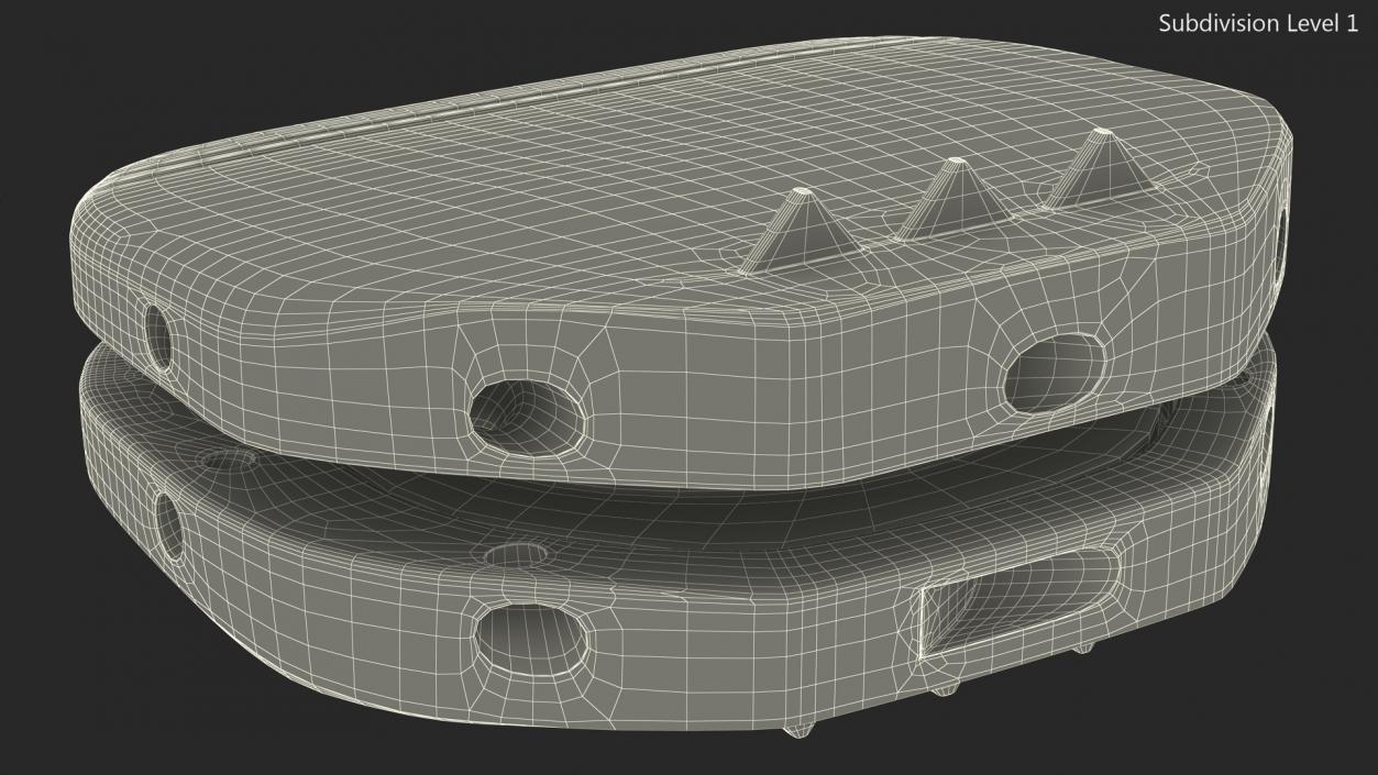 Spinal Lumbar Disc Prosthesis Implant 3D