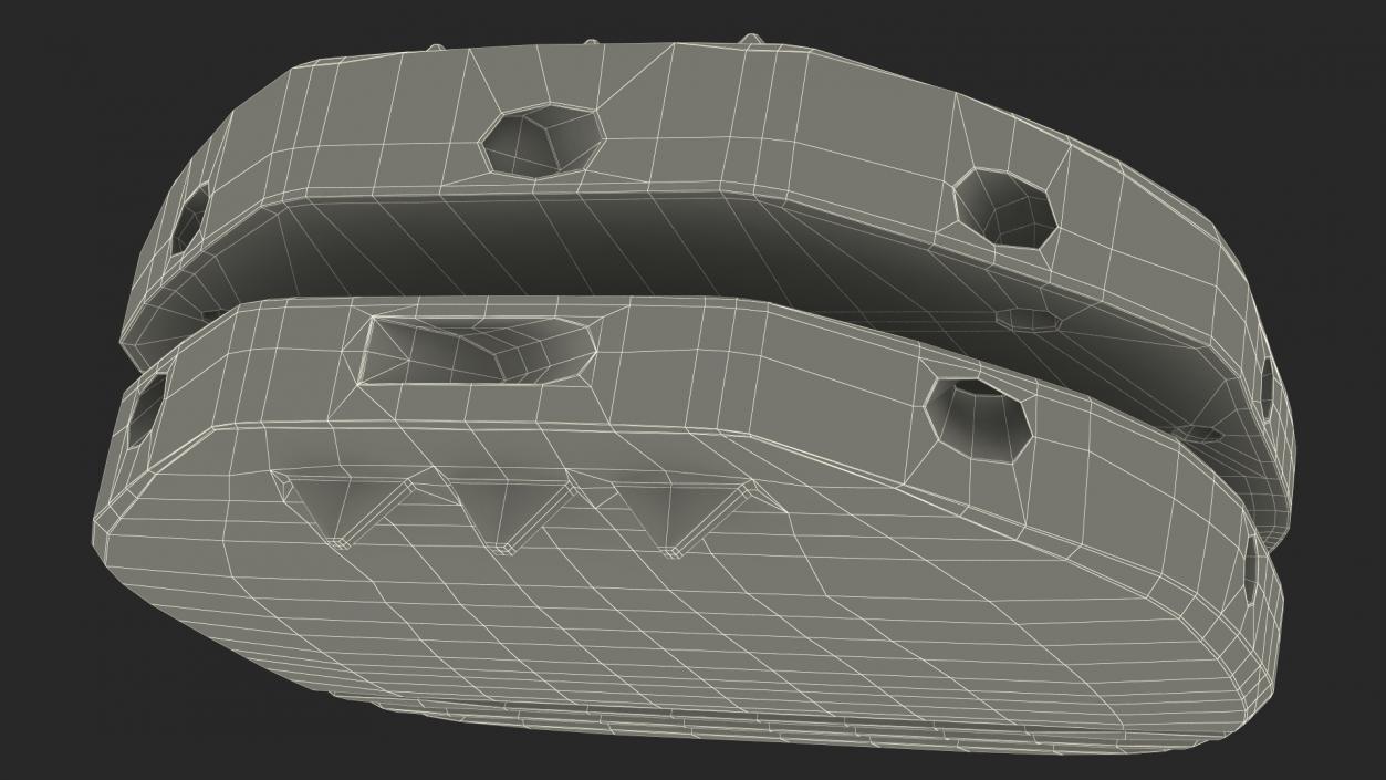 Spinal Lumbar Disc Prosthesis Implant 3D