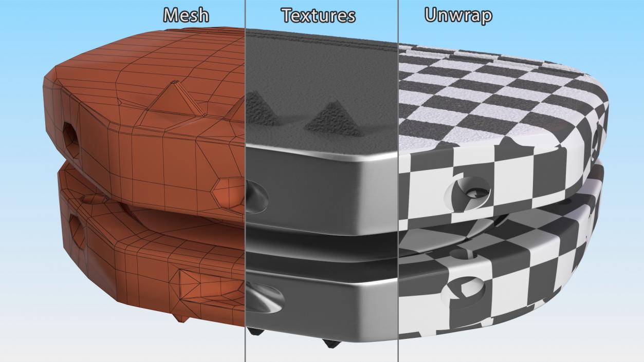 Spinal Lumbar Disc Prosthesis Implant 3D