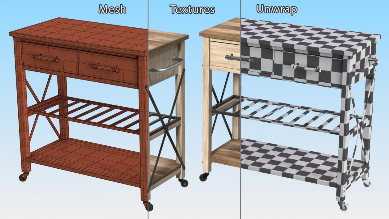 3D Kitchen Furniture Collection model