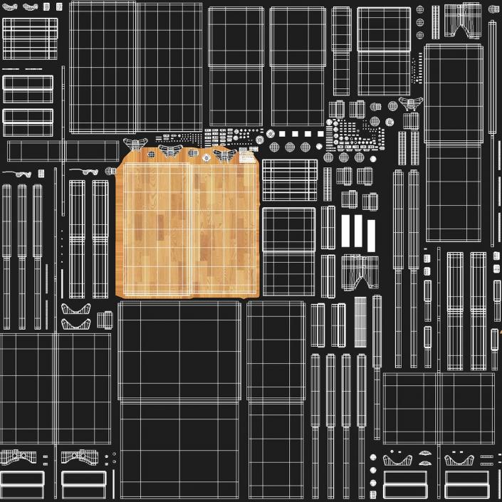 3D Kitchen Furniture Collection model