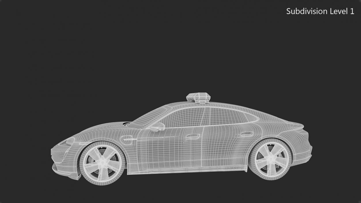 3D model Porsche Taycan Turbo S 2020 Safety Car Rigged