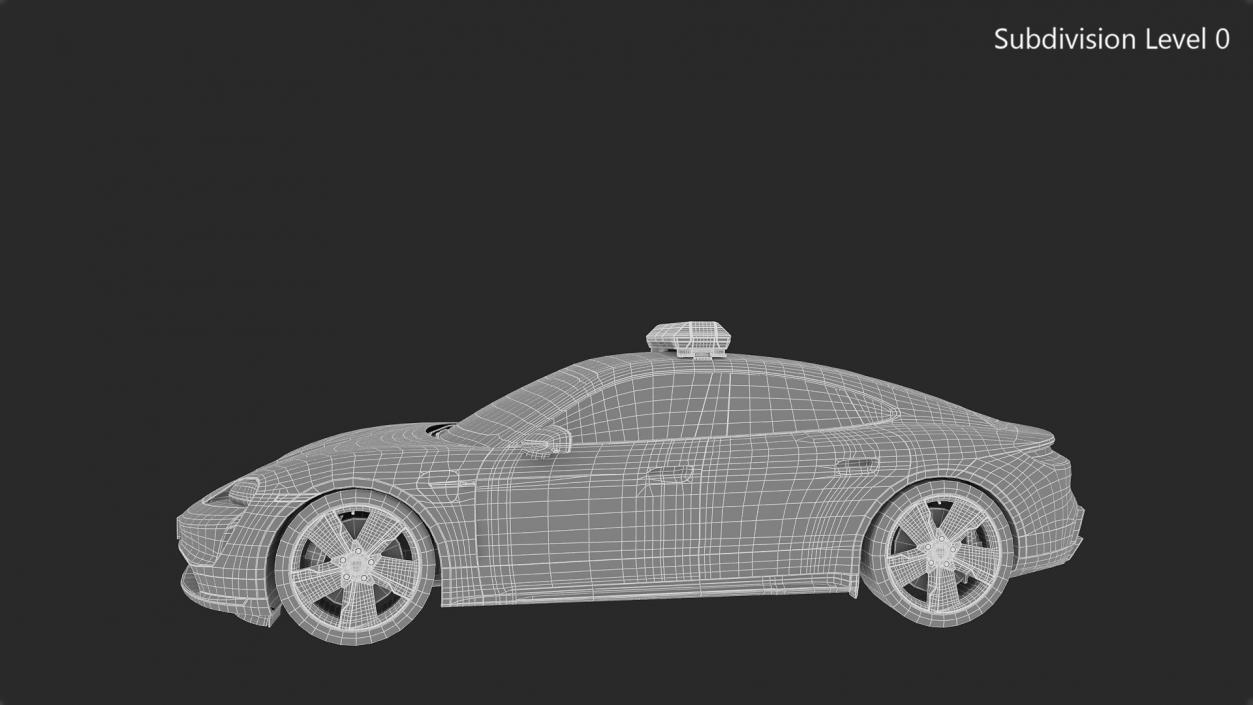 3D model Porsche Taycan Turbo S 2020 Safety Car Rigged