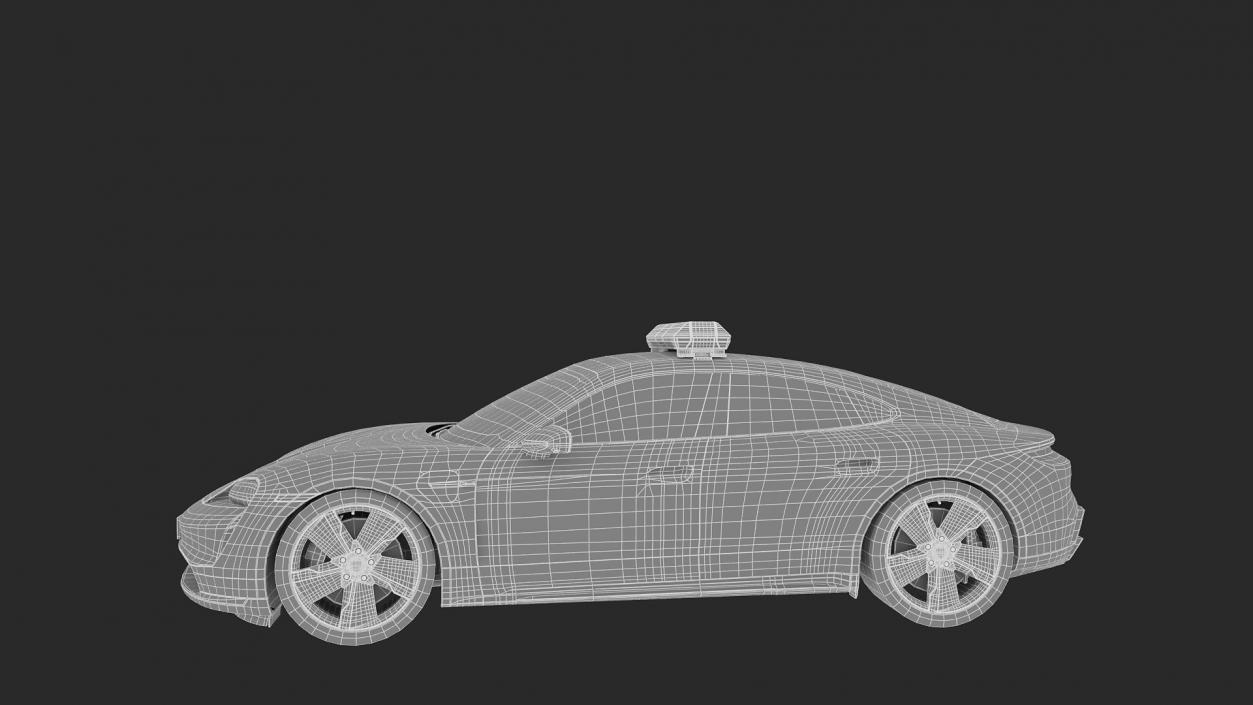 3D model Porsche Taycan Turbo S 2020 Safety Car Rigged