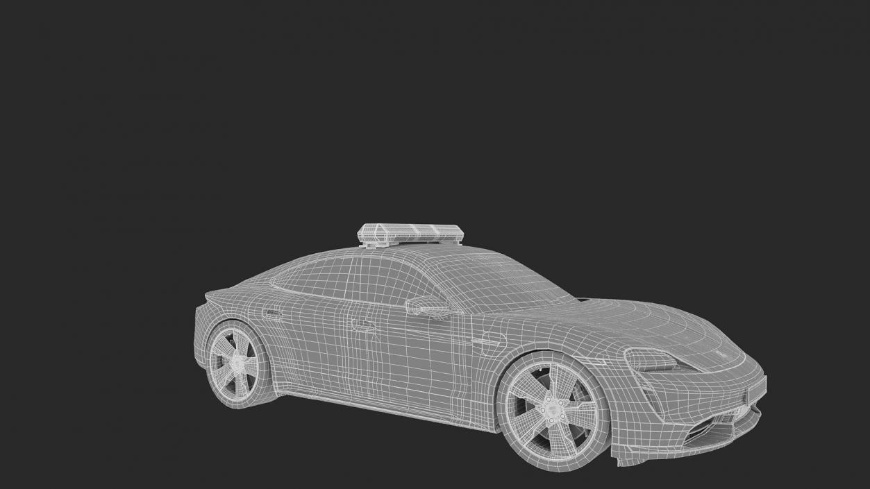 3D model Porsche Taycan Turbo S 2020 Safety Car Rigged