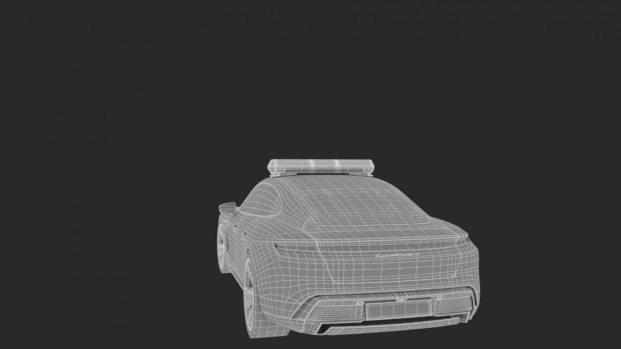 3D model Porsche Taycan Turbo S 2020 Safety Car Rigged