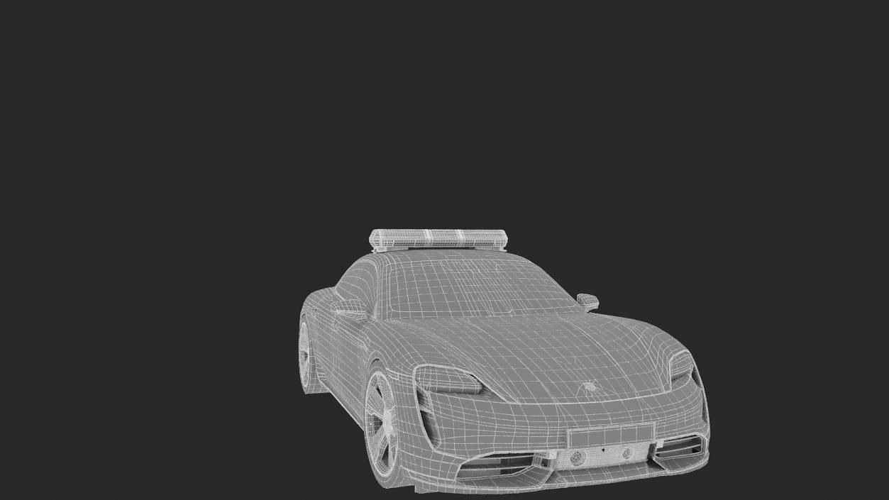 3D model Porsche Taycan Turbo S 2020 Safety Car Rigged