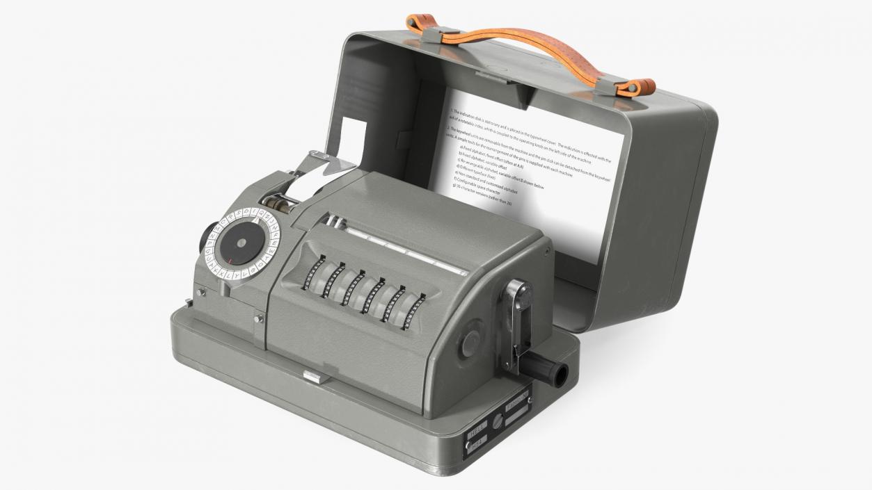 Portable Mechanical Cipher Machine 3D model