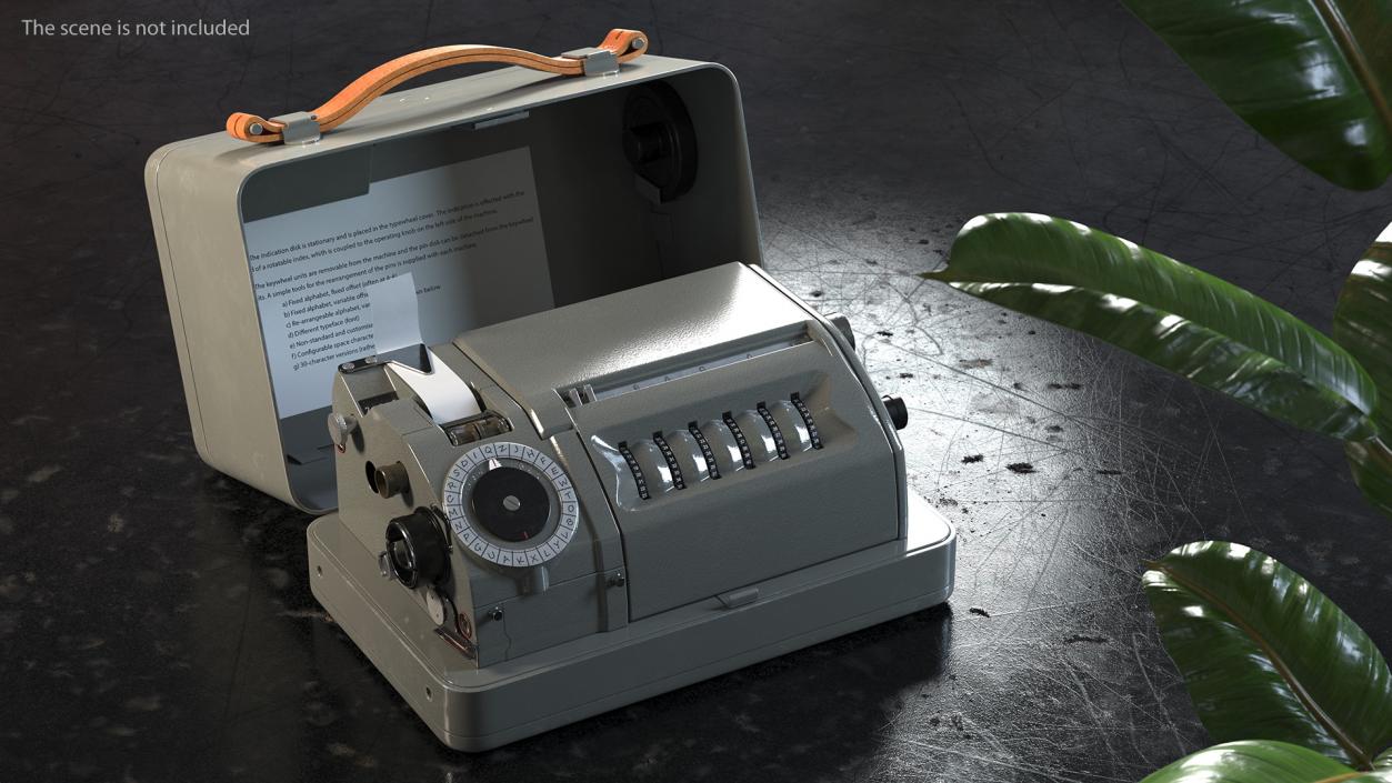 Portable Mechanical Cipher Machine 3D model