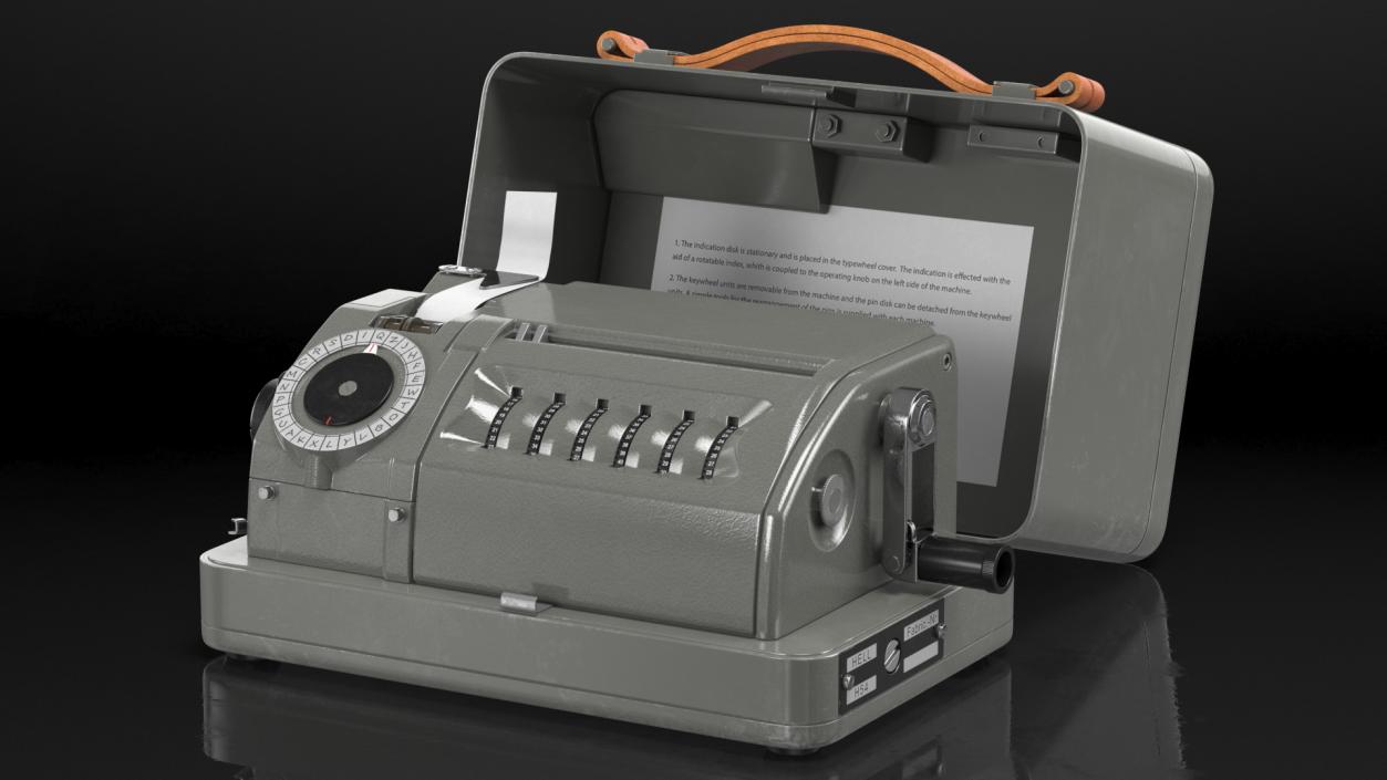 Portable Mechanical Cipher Machine 3D model