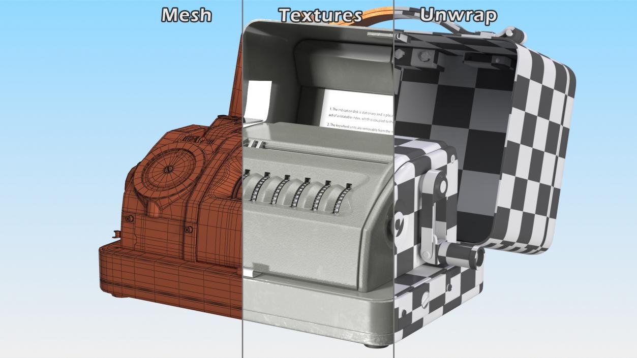 Portable Mechanical Cipher Machine 3D model