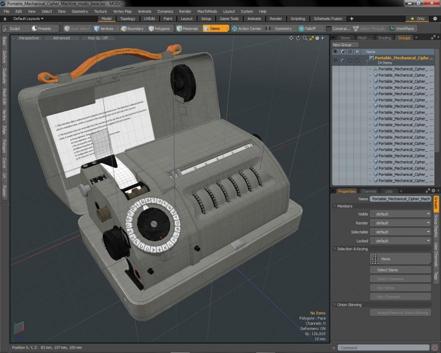 Portable Mechanical Cipher Machine 3D model