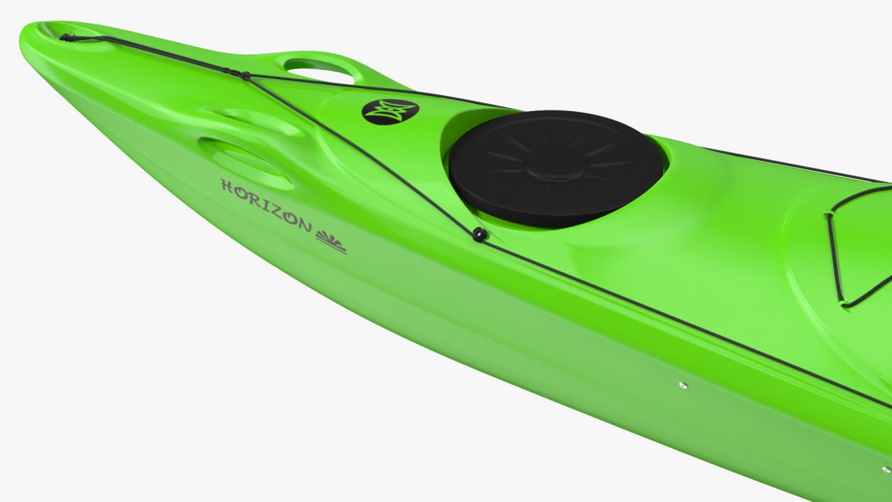 Tandem Kayak with Paddle 3D model