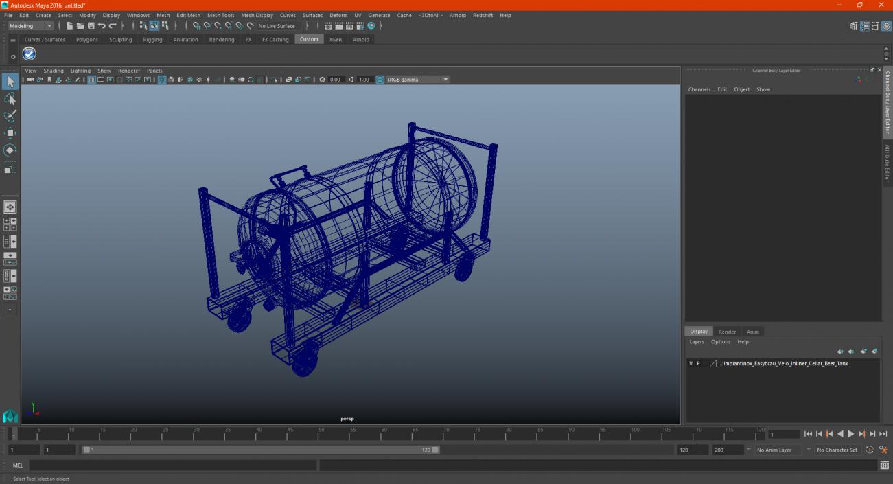 3D model Impiantinox Easybrau Velo Inliner Cellar Beer Tank