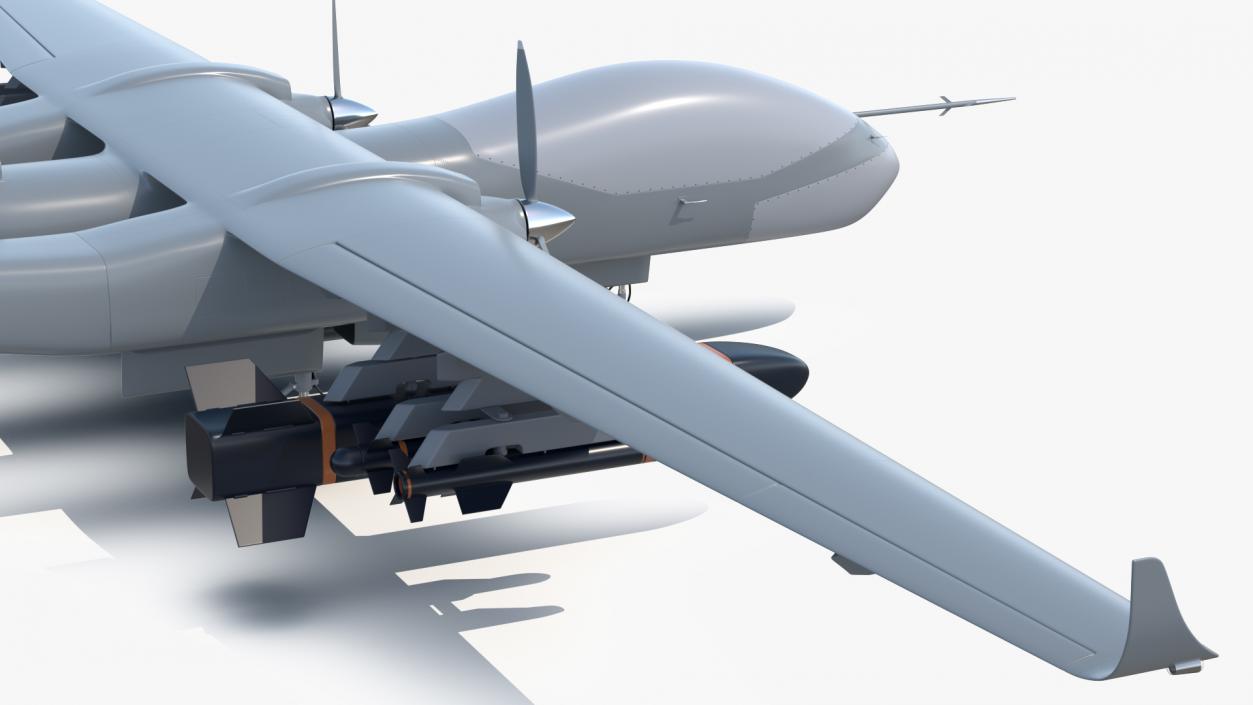 3D model Twin-Boom Unmanned Combat Aerial Vehicle