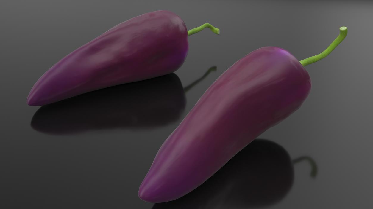 Purple Chili Pepper 3D model