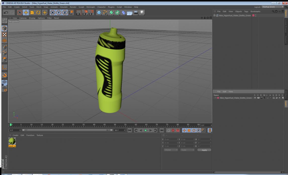 3D Nike Hyperfuel Water Bottle Green model