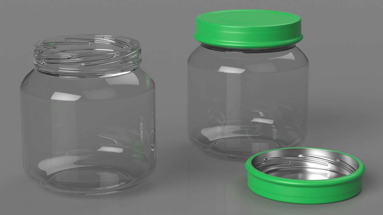 3D model Empty Fruit Baby Food Jar 113g