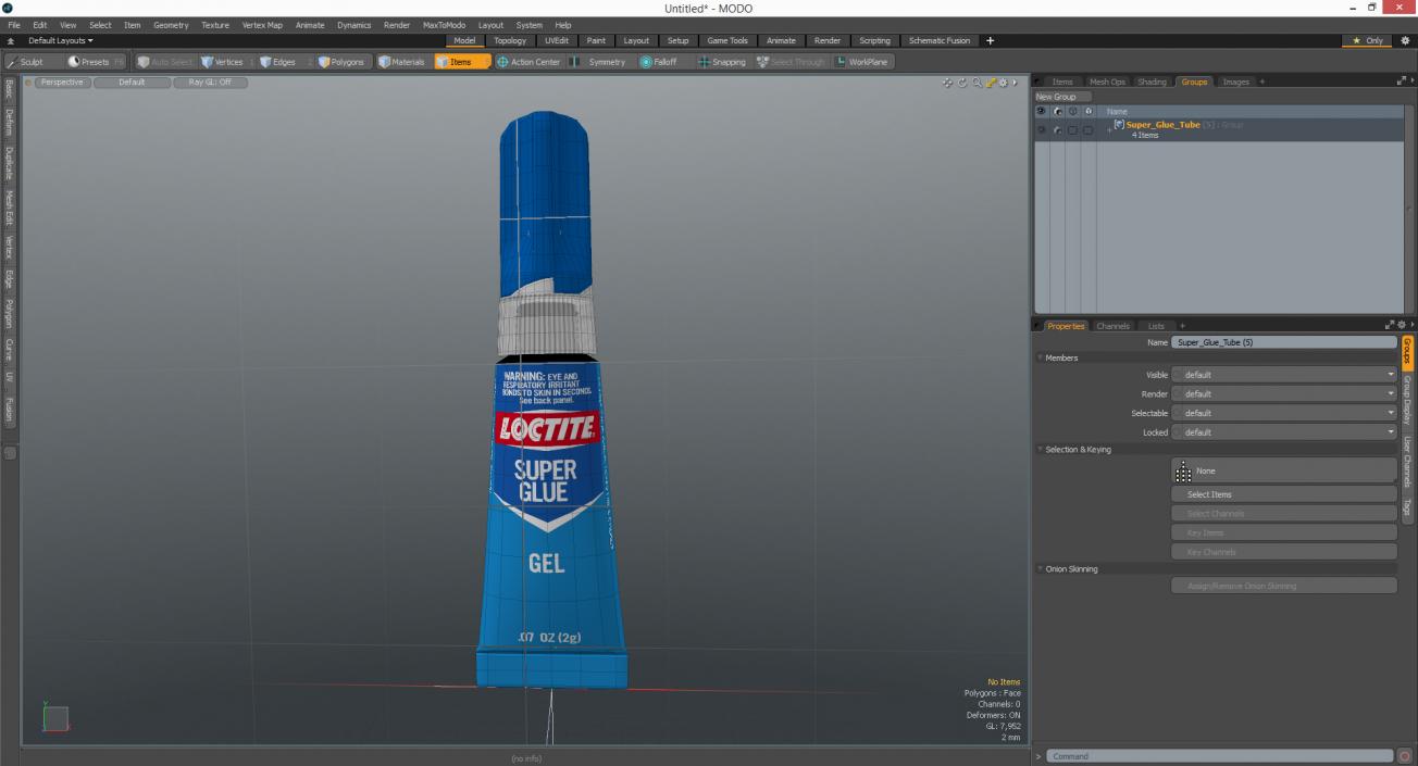 3D model Super Glue Tube