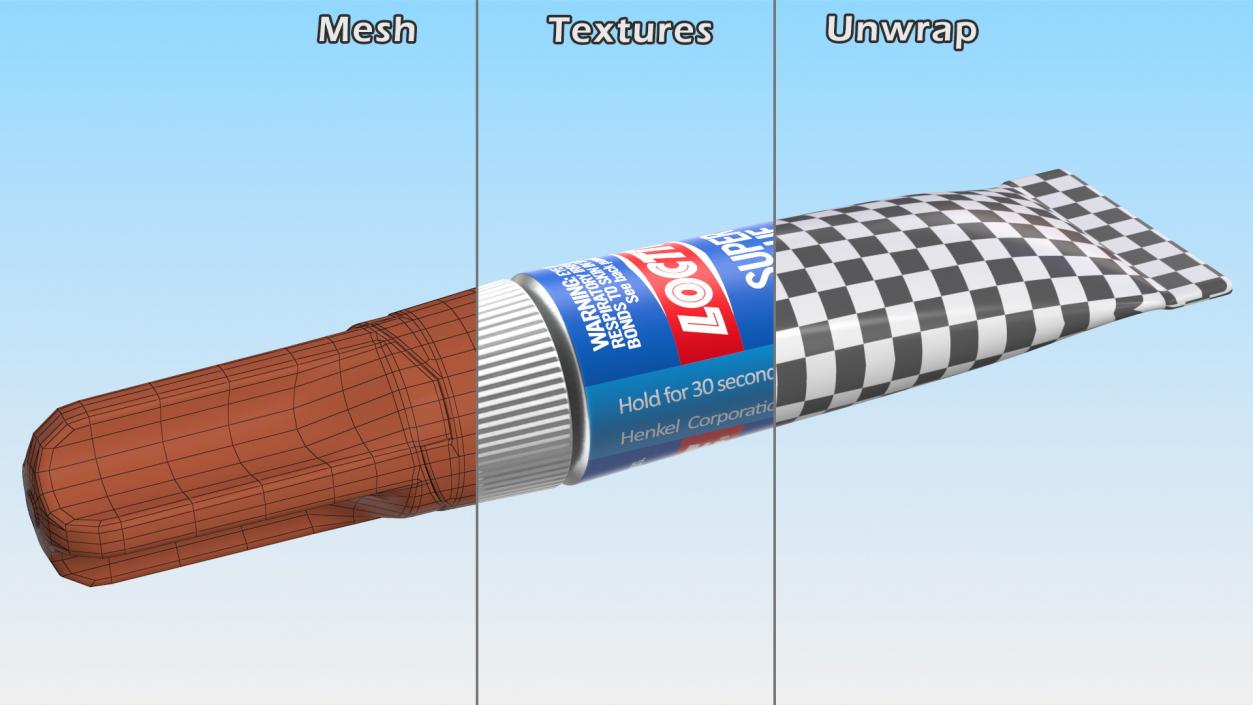 3D model Super Glue Tube