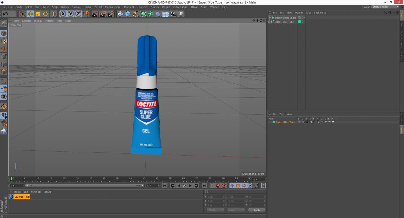 3D model Super Glue Tube