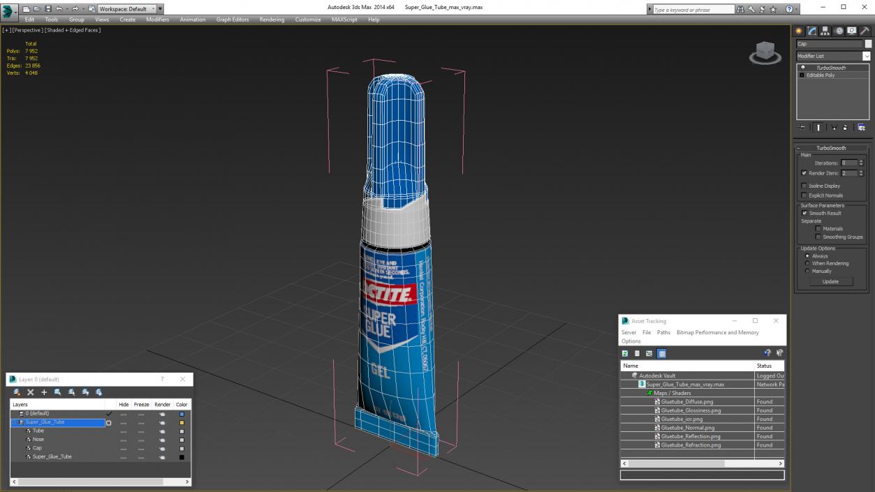 3D model Super Glue Tube